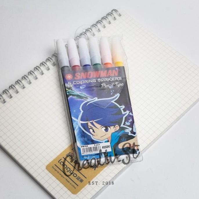 

Hot Sale !!! Snowman Spidol 6 Warna Set Color Marker (Set)