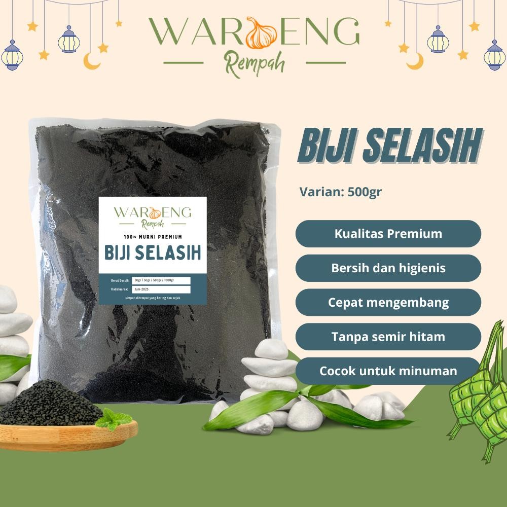 

Biji Selasih Super 500gr / Waroeng Rempah Murah - Rempah MSH