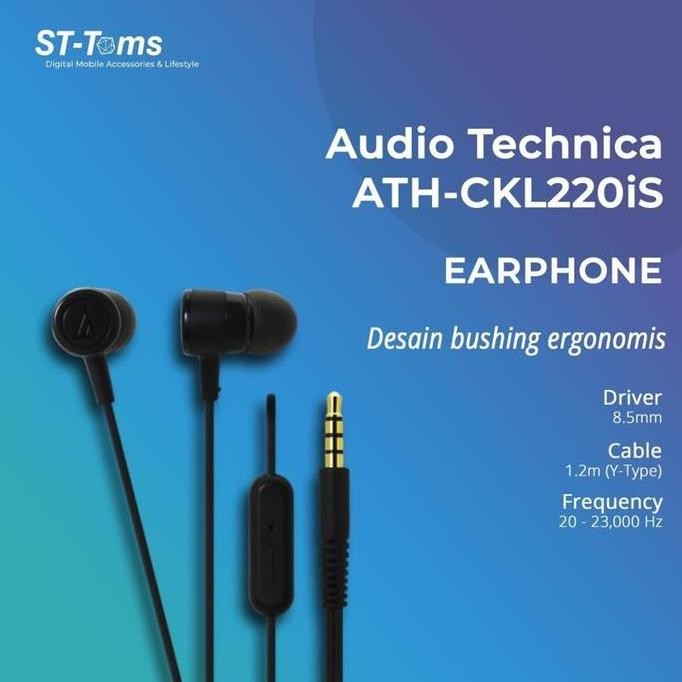 Audio Technica ATH-CKL220iS In-Ear Headphone with Mic