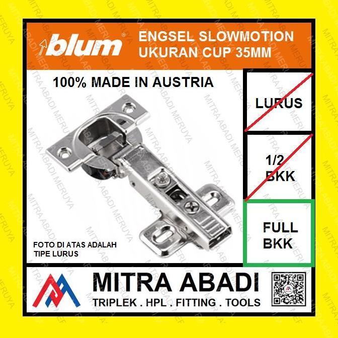 Engsel BLUM Engsel Sendok BLUM Slowmotion Full Bengkok
