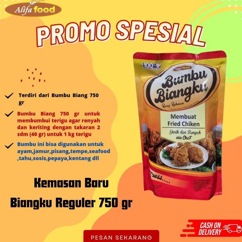 

READY STOCK bumbu biangku 750 gram tepung bumbu serbaguna fried chicken dan crispy alifa food