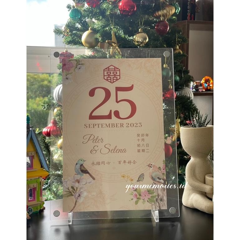 

[Large] Arcylic Wedding Calendar || Sangjit Kalender Nikah