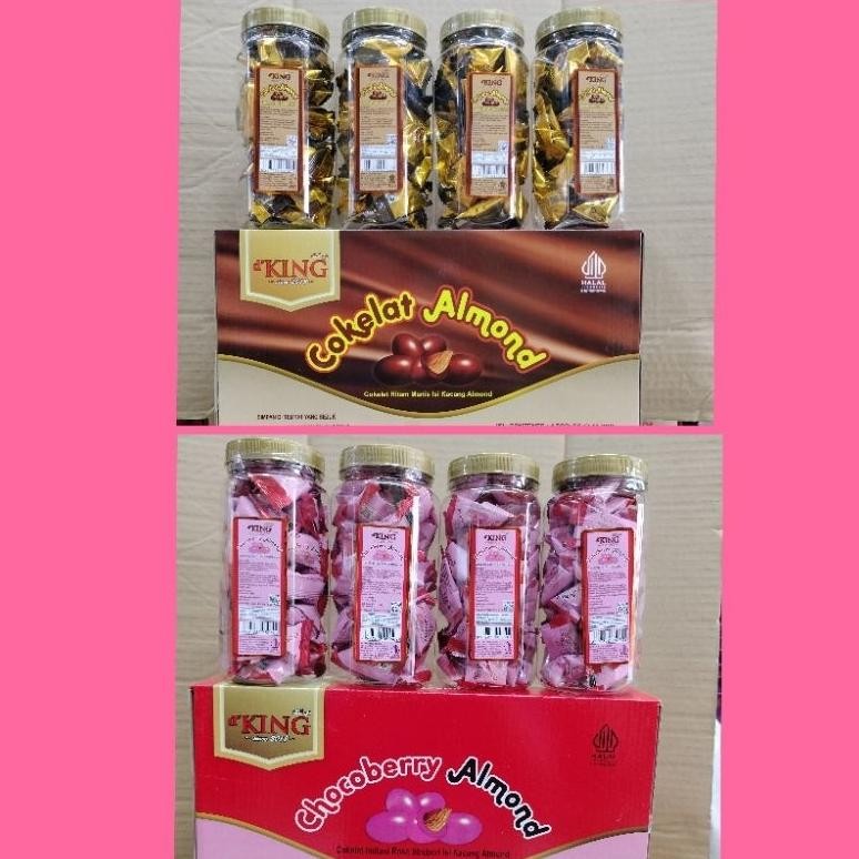 

TERMURAH Cokelat Kacang Almond D'King Per Dus Isi 4 Toples Siap kirim
