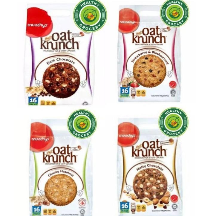 

TERLARIS Munchy's Oat Krunch Dark Chocolate 416gr Munchys / Dark Chocolate 390gr / Hazelnut / Strawberry / Nutty Siap kirim