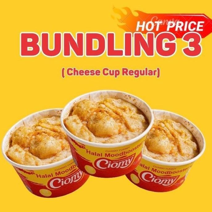 

TERLARIS CIOMY - Paket Bundling 3 Cuanki Ayam Pedas Kuah Keju Siap kirim
