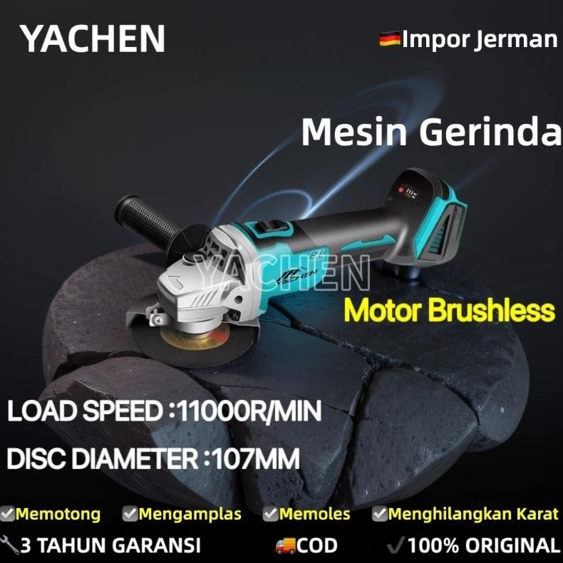 NEW Yachen Mesin gerinda Listrik/ Baterai/Mini Mesin gerinda tangan alat pemotong - Kuat & Praktis