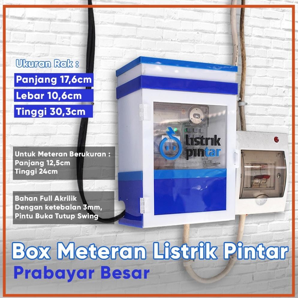 NEW Box Meteran Listrik PLN Akrilik Listrik Pintar Prabayar Besar