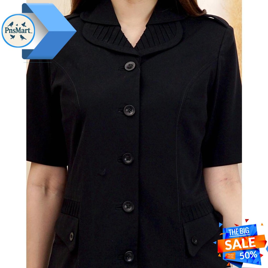 JAS LENGAN PENDEK SERAGAM WASKAT PDH PEMDA PNS GURU WANITA ASN LENGAN PENDEK CELANA / ROK PENDEK - 7