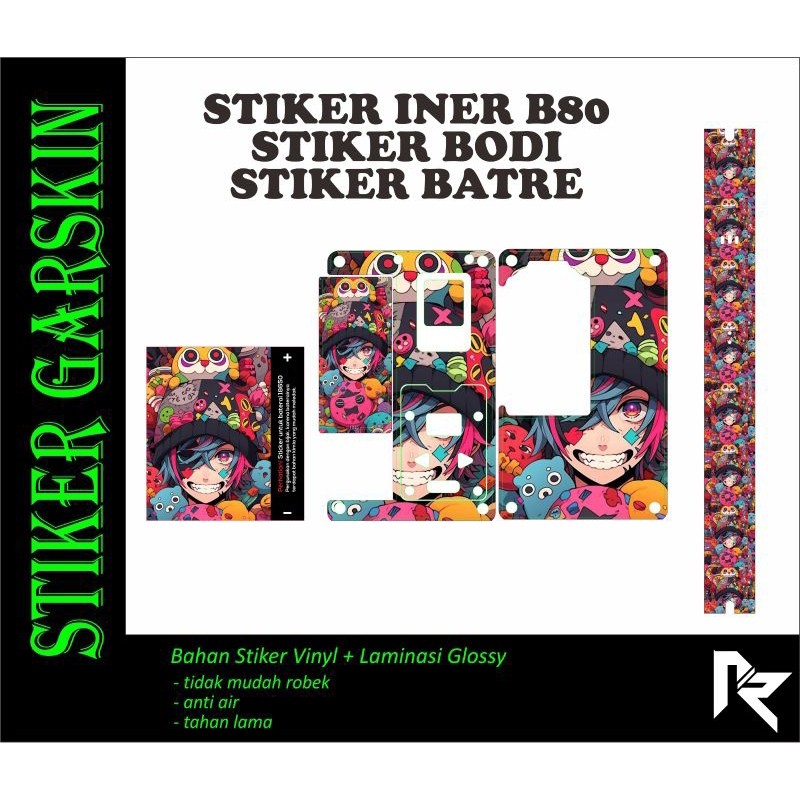 

Terlaris Stiker Paket Inerstiker Batre Centa B80 E Stiker Garskin Premium Not Casing Bisa Custom *Promo*