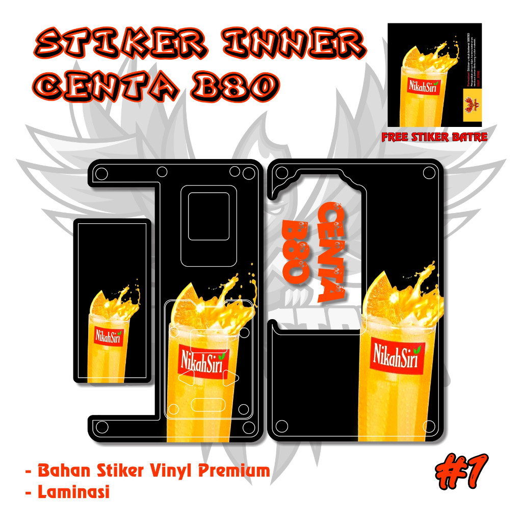 

Terlaris Stiker Centa B80 Luc 07 Stiker Garskin Premium Not Casing Bisa Custom *Promo*
