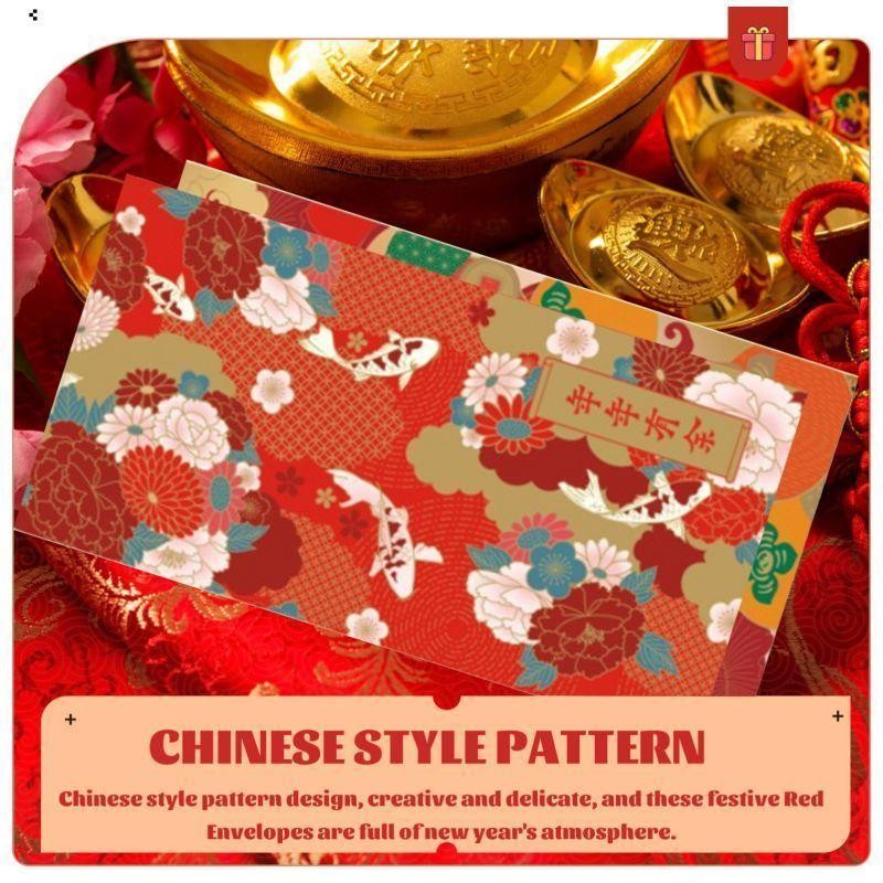 

6Pcs Angpao Imlek Angpao Imut Money Envelope Amplop Uang Premium Untuk Imlek, Wedding All Occasion Chinese Red Envelopes