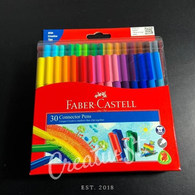 

Promo !!! Faber Castell Faber-Castell Connector Pen 30 Spidol Warna Pulpen Warna