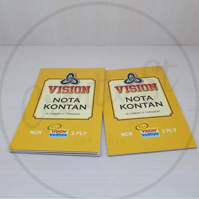 

New Collection !!! Vision Nota Ncr 2 Ply Kecil Rangkap 21 X 10 Cm