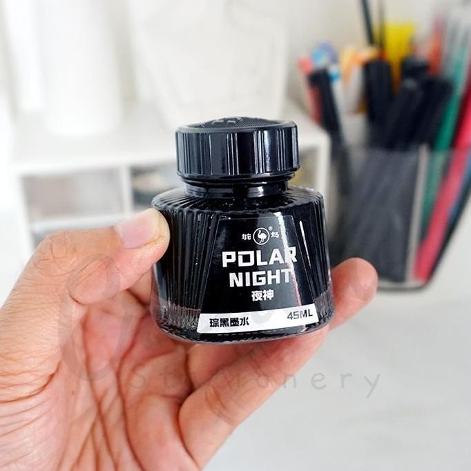 

New Collection !!! Ostrich Tinta Fountain Pen Ink Special Polar Night Brown Black 45 Ml Refill Pena Kaligrafi