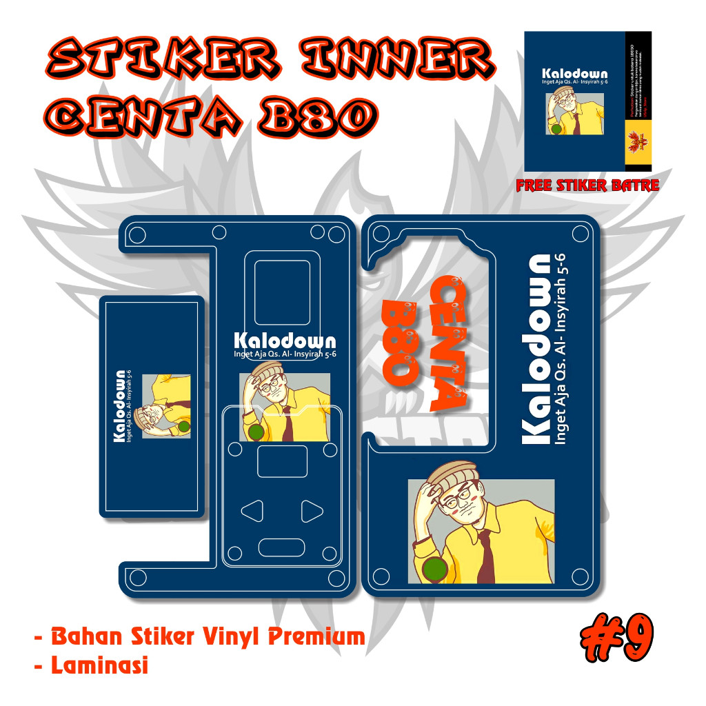 

Terlaris Presisi Stiker Centa B80 Luc 09 Casing/Stiker Panel Vynil Bisa Custom Dan COD