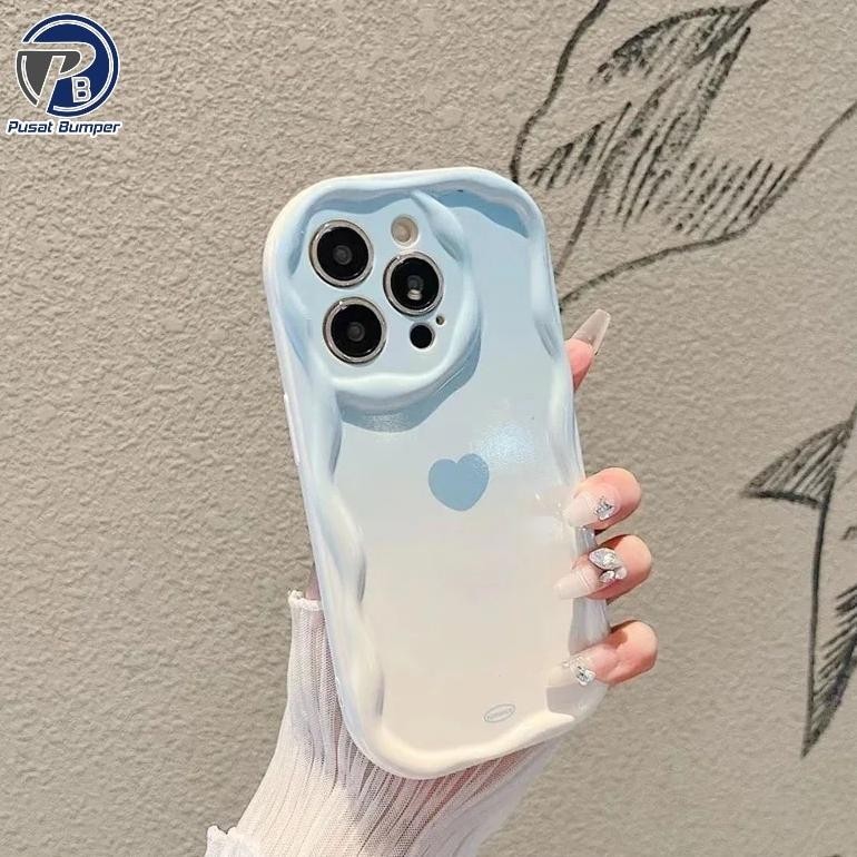 Jy-6 Hjg-7 Ss877 Softcase Silikon Gradient Love Heart 3D Curved Wavy Edge Soft Tpu Cover For Oppo A1