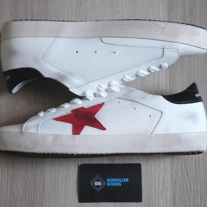 Golden Goose Superstar GGDB White Pomegranate Canvas Red Star