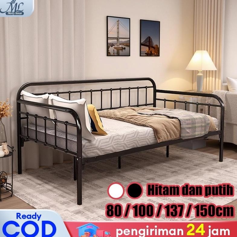 Tempat Tidur Besi Sofa Divan Kasur Ranjang Besi Dipan Tempat Tidur Sofa Bed Divan Besi Ranjang Sofa