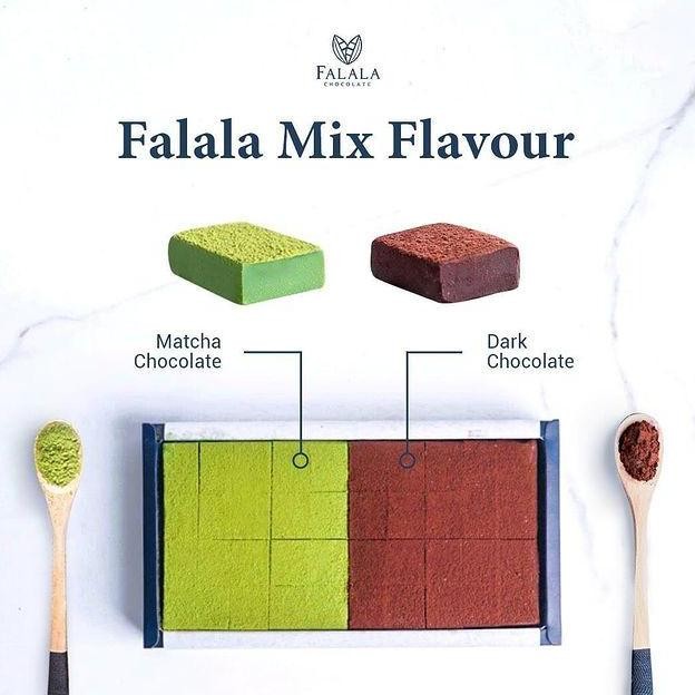 

Falala Mix (Dark & Matcha) Chocolate | Japanese Nama Chocolate Premium