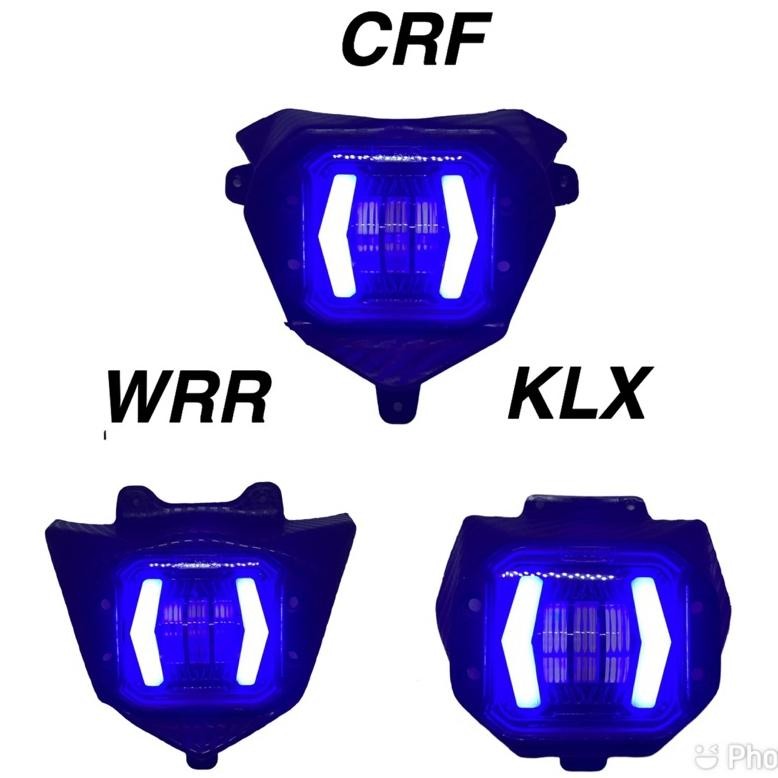 Promo Reflektor Led Carbon Crf10 Klx10 Kedok Lampu Depan Crf Carbon Set Lampu