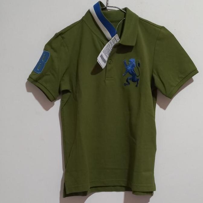 Murah Baju Kaos Tshirt Polo Junior Anak 3D Lion Polo Giordano Original
