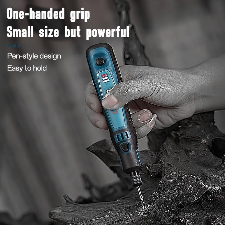 HJK [COD] SOARFLY Bor Mini Drill Grinder 3 Kecepatan Grinda Bor Listrik Penghalus-Alat Gerinda Engra