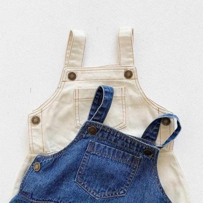 Murah Little Kibby - Levy Denim Jumper | Suspender Denim Bayi | Baju Kodok Jeans Bayi | Jumper Jeans