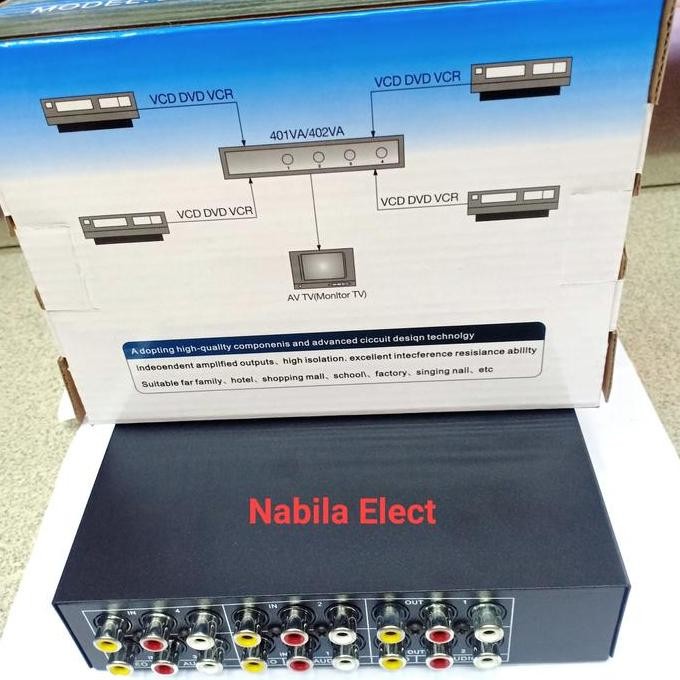 AV SELECTOR/VIDEO AUDIO SWITCH 4LOAD 402