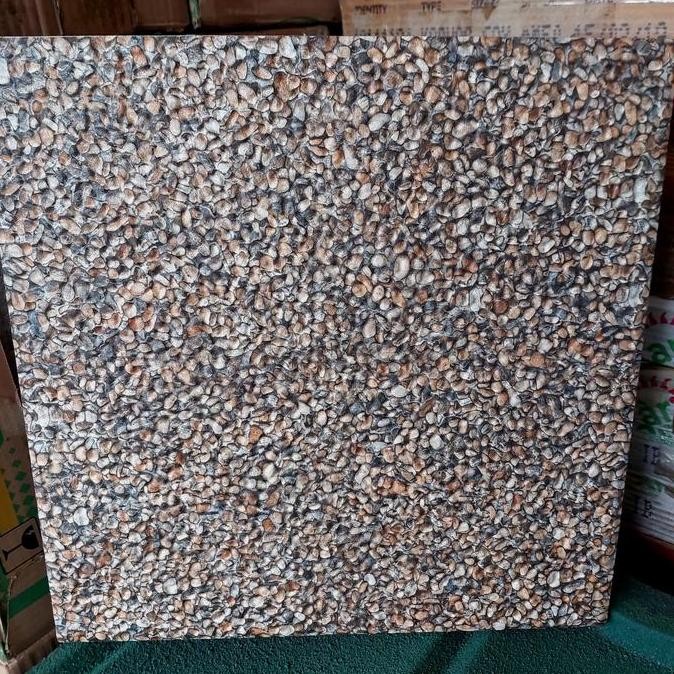 KERAMIK LANTAI 40X40 KASAR MOTIF BATU ALAM BATU CORAL TIMBUL GT