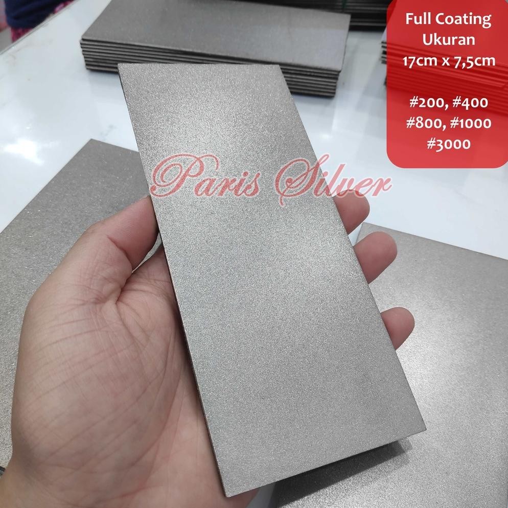 HJK Batu Asah Pengasah Pisau Diamond Plate Intan Berlian Penajam Pelat Plat Ketam Pahat Serut Kayu A