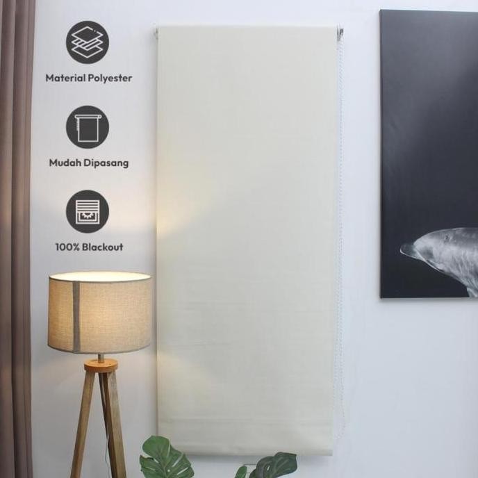 Roller Blind Blackout Lebar 50 55 60 65 70 x 180 6 warna Tirai Gulung Jendela Minimalis Tirai kantor