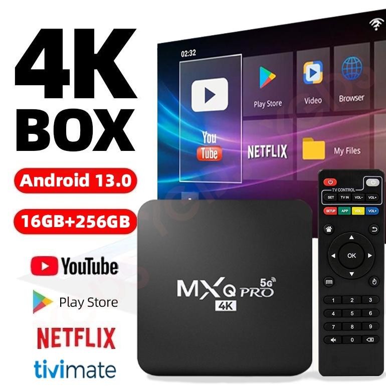 Android Tv Box MXQ Pro Android 13.0os 2.4G WIFI 16gb Ram 256gb Rom STB 4K Smart TV Box Unlock Tv Box