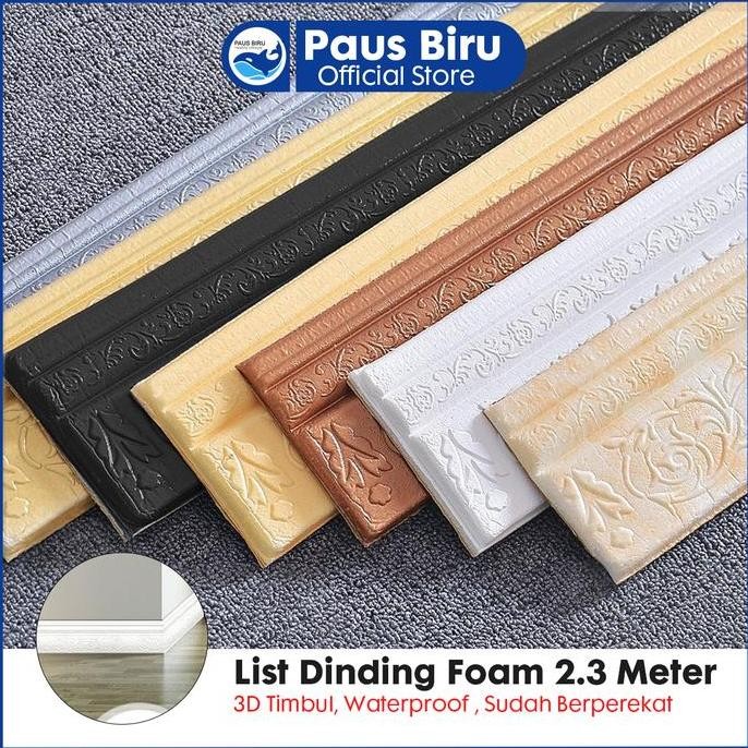 List Dinding 3D Foam Wallpaper 2.3 Meter Wall Border List Motif
