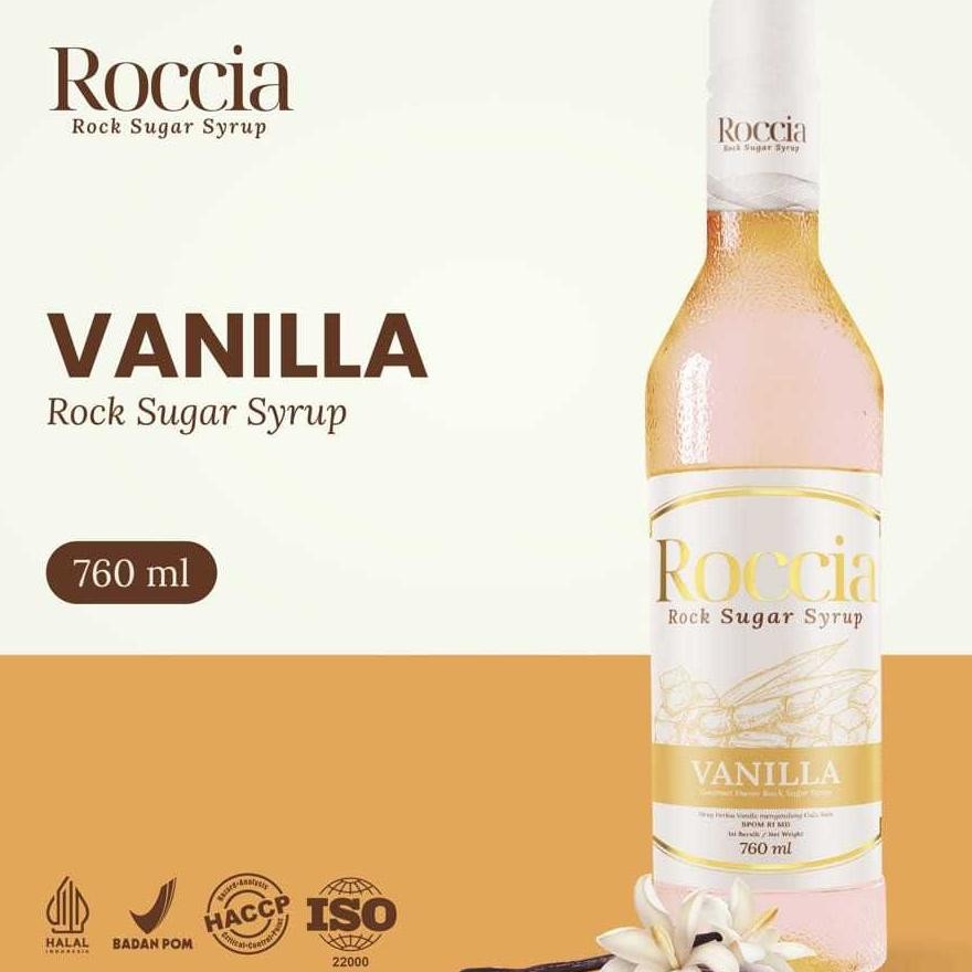 

Roccia Ro Ugar Yrup Vanilla Yrup Gula Batu Raa Vanilla 760Ml