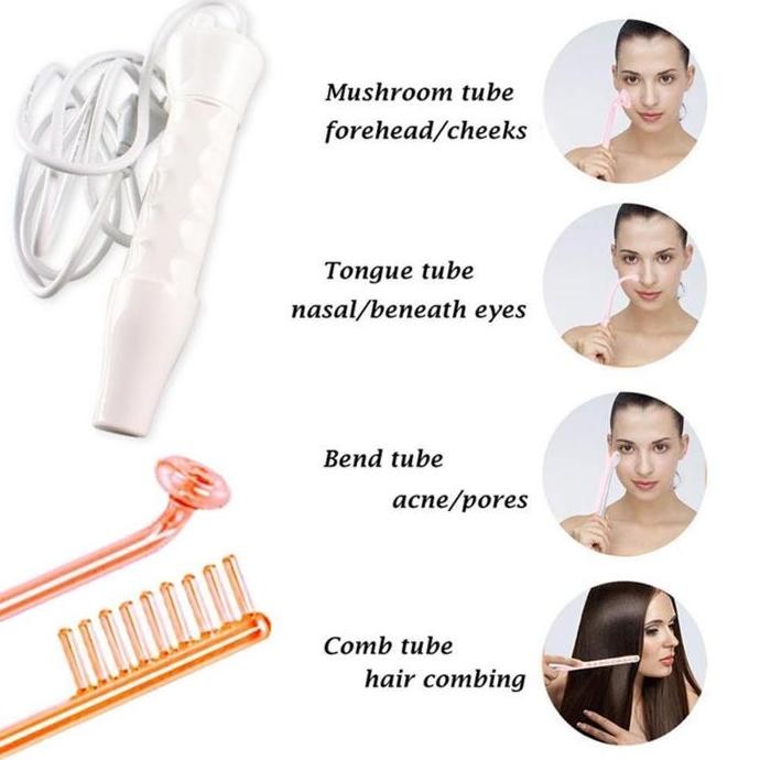 Instrumen Alat Wajah Frekuensi Tinggi Instrumen Perawatan Kulit Portabel Peralatan Ozon Jerawat Salo