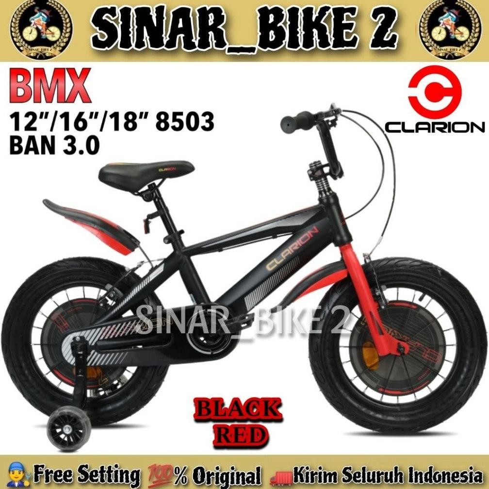 Sepeda Anak Laki BMX CLARION 8503 // CLARION 9920 // CLARION CL 9923  Ban Jumbo 3.0 Ukuran 12 16 18 