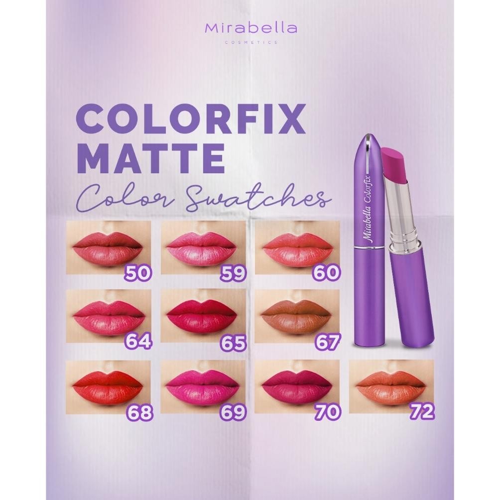 Mirabella Colorfix Lipstick Matte Tahan Lama