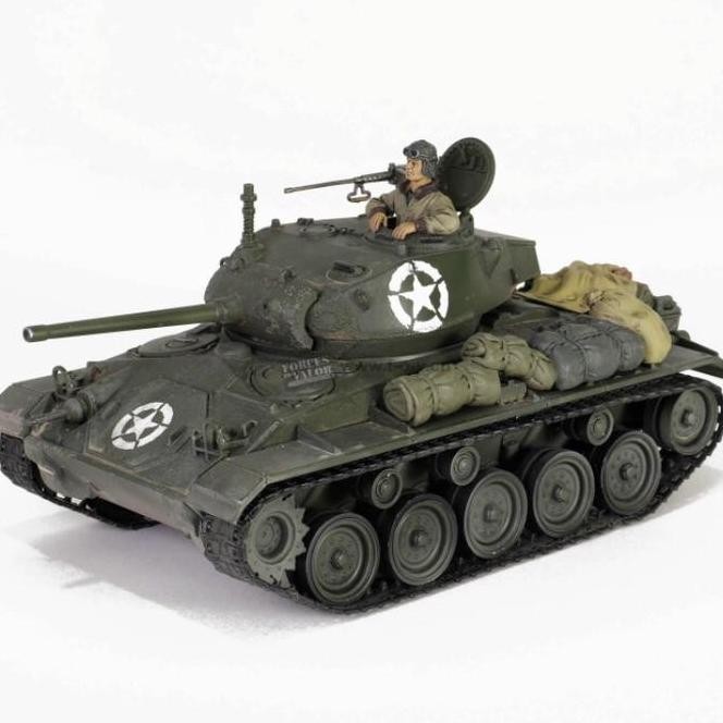 Diecast Tank Us Army M24 Light Chafee March 1945 Rheinburg 1/32 By Fov