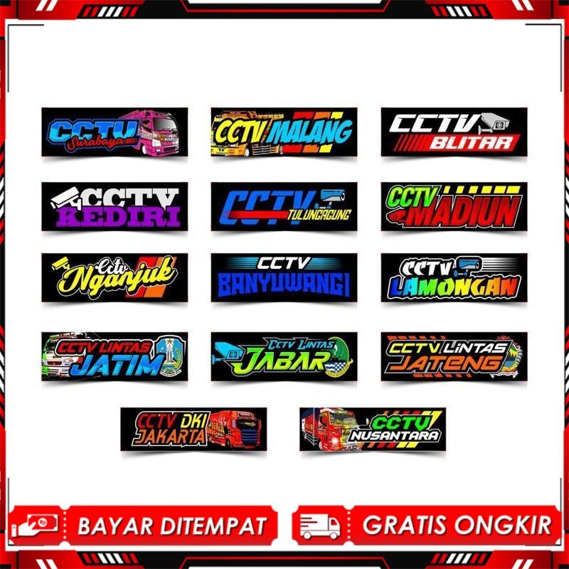 

[Bisa Cod] Viral Stiker Truk / Stiker Cctv / Stiker Sodrek - Pack Isi 14 Stiker Katun Cotton Combed 30S Premium Fashion Distro