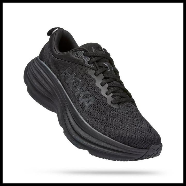 Hoka Bondi 8 Mens Road Running Shoes - Black / Black Original Best Seller