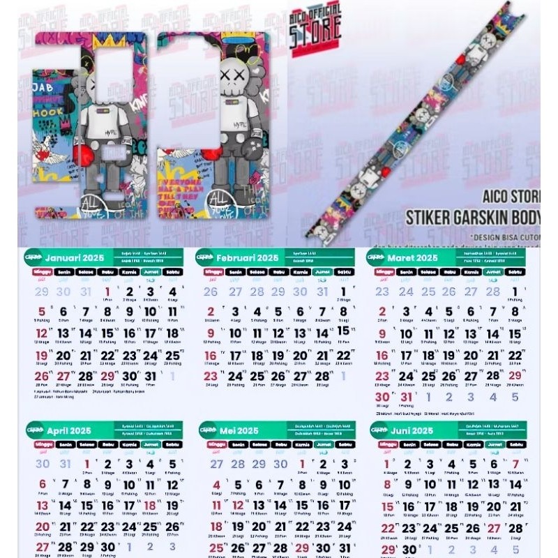 

Terlaris Presisi Kalender Baru Tahun 2025 B80 8 Casing/Stiker Panel Vynil Bisa Custom Dan COD