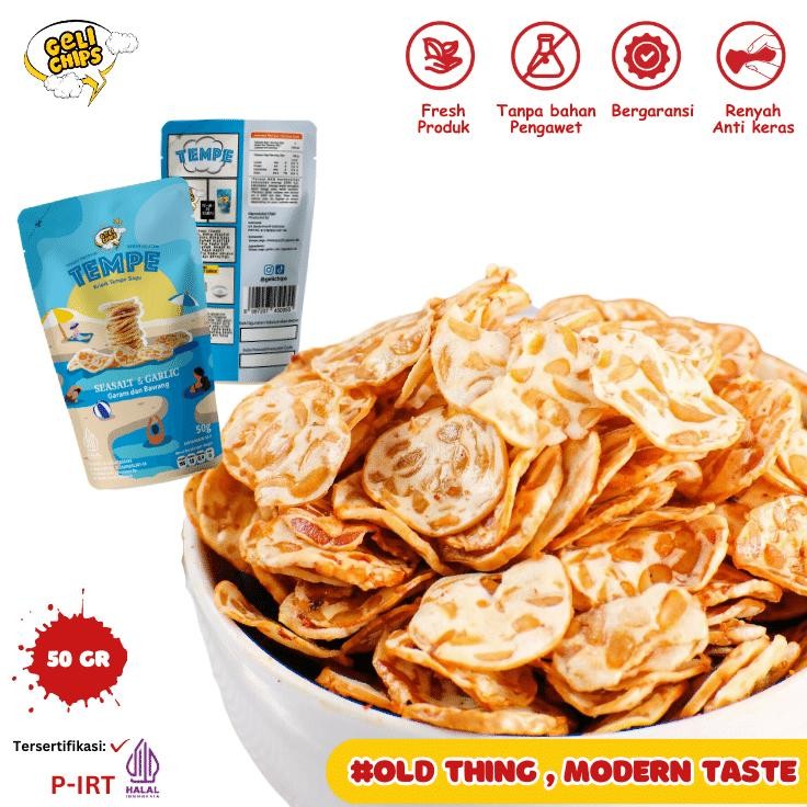 

Berkualitas Tinggi Geli Chips - Keripik Tempe Sagu Rasa Original Seasalt & Garlic 50 Gr
