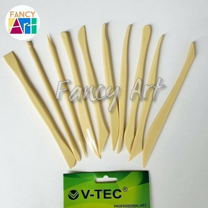 

new !!! Clay Knife Plastik Alat Ukir Fondant Sculpting Modelling Clay Tool 10 murah