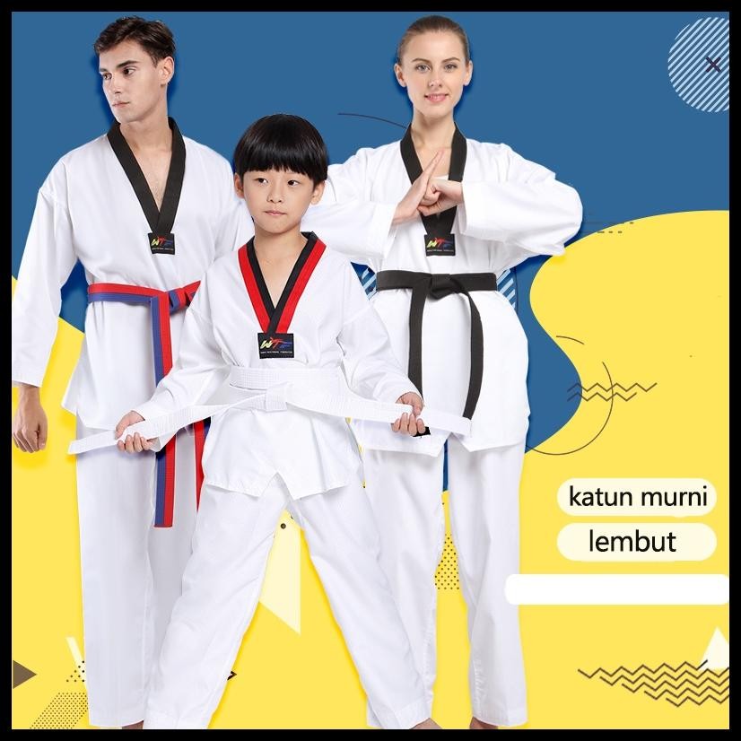 DOBOK SERAGAM TAEKWONDO / SERAGAM TAEKWONDO DEWASA ANAK-ANAK / BAJU LATIHAN TAEKWONDO