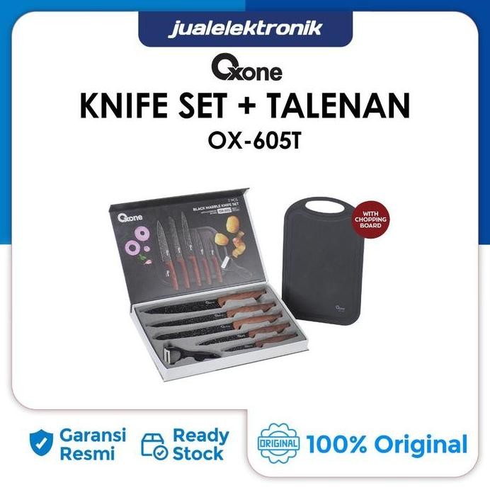 

Terlaris Oxone Ox-605T Black Alumunium Knife Set + Talenan