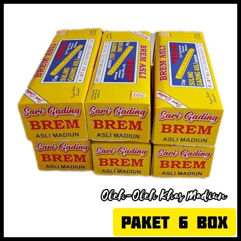 

PAKET 6 BOX BREM JUMBO ORIGINAL KHAS MADIUN ISI 5 BATANG CAP SULING GADING ASLI GROSIR CEMILAN FOOD