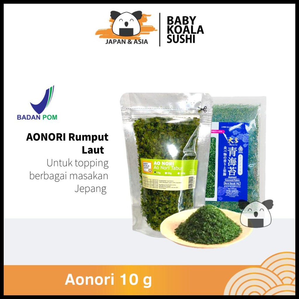 

AONORI BUBUK NORI 10 G AO NORI POWDER TABURAN TAKOYAKI SEAWEED POWDER MENTAI