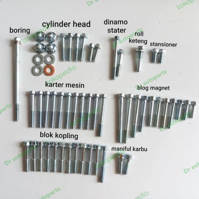 new Baut Mesin Set Honda Tiger lengkap