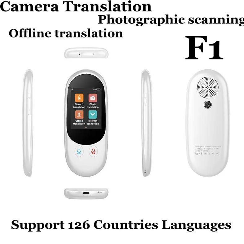 

2.4 INCH Touchscreen F1 Translator Camera Bluetooth Portable Smart Voice Offline+Photo Scanning Translation WIFI
