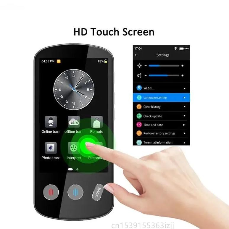 

P60 Portable Audio Translator 138 Language Smart Translating Offline In Real Time Smart Voice AI Voice Photo Translating Device